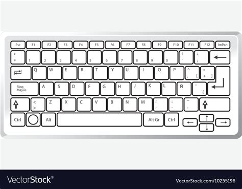 Keyboard device computer icon Royalty Free Vector Image