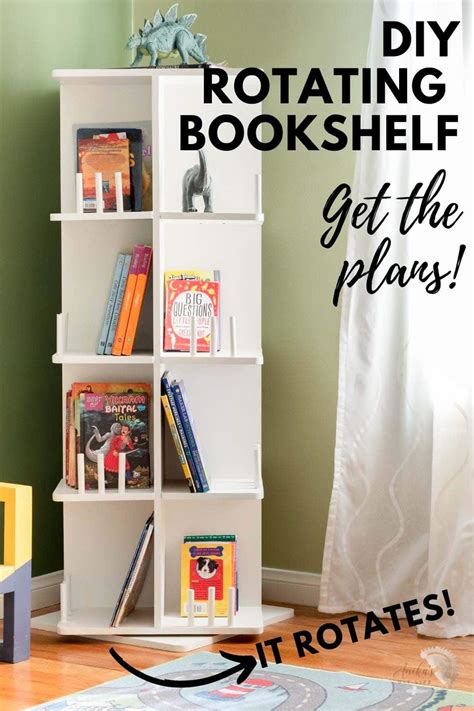 Diy Rotating Bookcase Easy Project Build Plans Anikas Diy Life