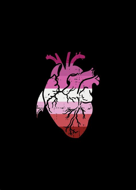 Heart Pocket Lesbian Poster Picture Metal Print Paint By