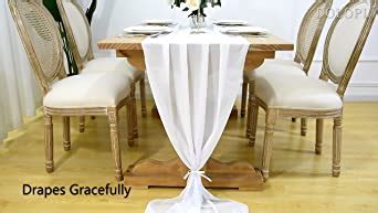Amazon Socomi Pcs Nude Gauze Table Runner Bulk Ft Chiffon Like Wedding Table Runner For