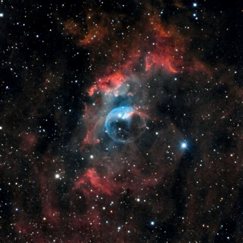 NGC 7635 The Bubble Nebula SHO HOO Blend Telescope Live