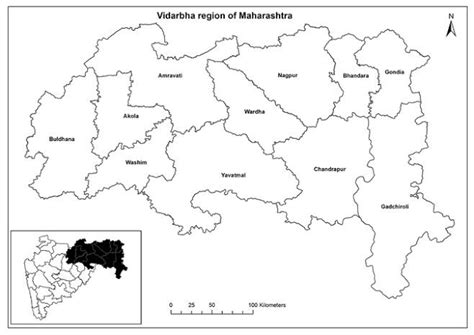 Map of Vidarbha State