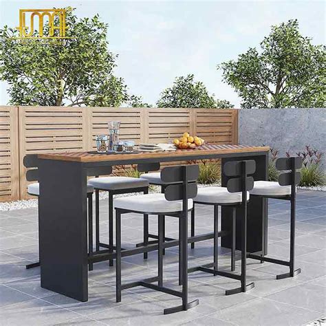 Patio Bar Dining Set 7 Pieces for Outdoor - Feidao