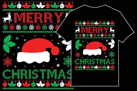 Ugly Christmas T-shirt design vector. merry Christmas. 12031056 Vector ...