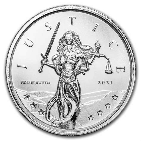 Buy 2021 Gibraltar 1 Oz Silver Lady Justice Bu Apmex