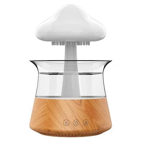 Mushroom Air Humidifier Rain Cloud Night Light Smell Distributor Relax