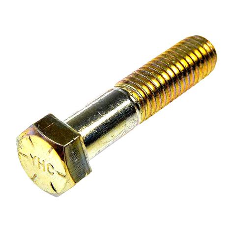 Dorman Hex Cap Screw Grade Steel Zinc Yellow X