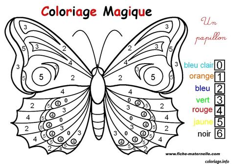 Coloriage Magique Un Papillon Facile Jecolorie