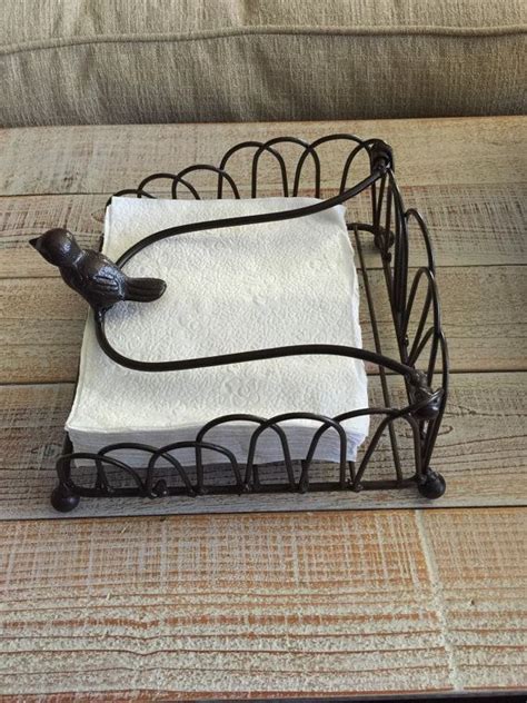 Napkin Holder Bird Bird Decor Kitchen Decor Metal Rustic Dining