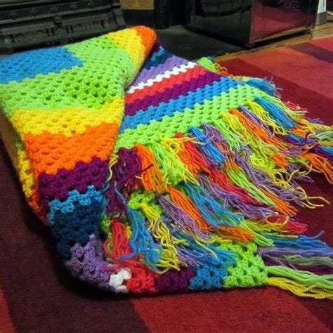 I Love Making Colourful Crocheted Blankets Here S One I Made Earlier