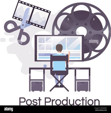 Icono De Concepto Plano De Postproducci N Imagen Vector De Stock Alamy