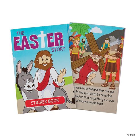 Colorful Religious Easter Story Sticker Books - 48 Pc. for Kids