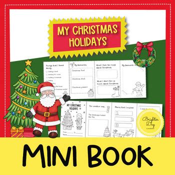 My Christmas Holidays Mini Book For The Englisch ESL EFL Class TPT