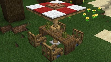 Mesa con Sombrilla #minecraft Construction Minecraft, Minecraft Farm ...