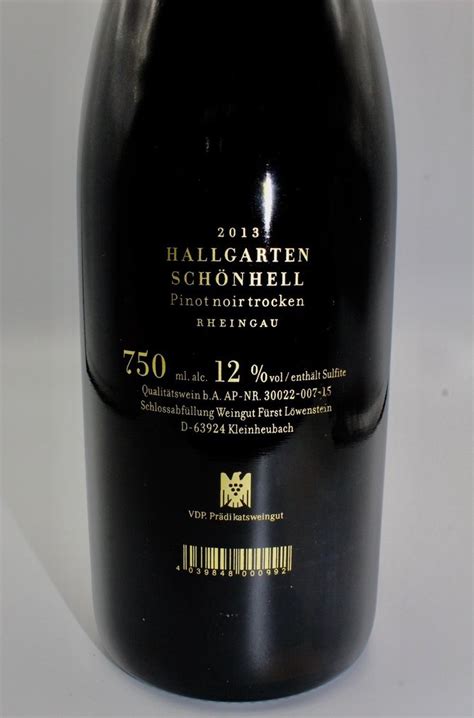 Weingut F Rst L Wenstein Pinot Noir R Hallgarten Sch Nhell