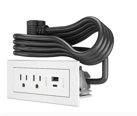 Rectangular Smart Outlet with 2 Outlets & USB-A & C Port Combination — ziggy