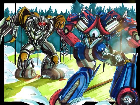 Optimus Prime Vs Megatron Tf Rof By Mrpurplee On Deviantart