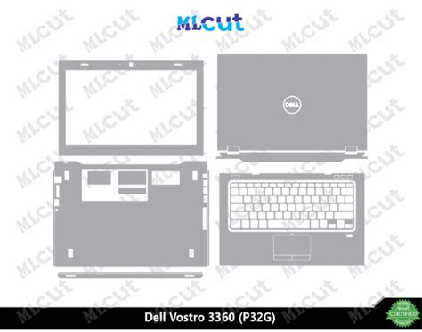 Dell Vostro 3360 P32G Skin Template Vector Mobile Laptop CUT