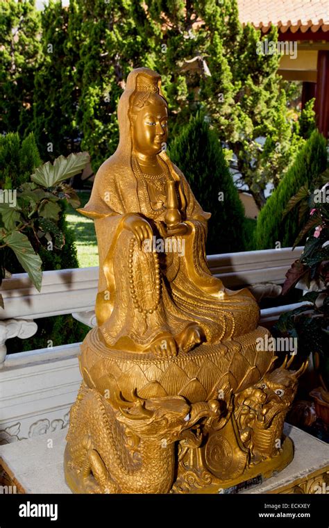 Statue Of Avalokitesvara Bodhisattva Seated On Lotus Throne Atop Two