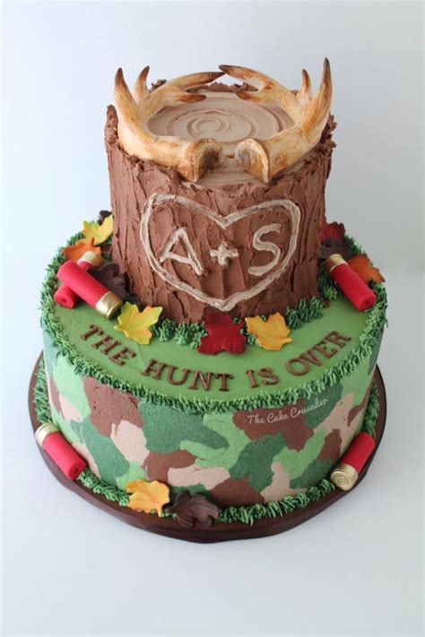 Grooms Cake Hunting Themed Cake The Hunt Is Over Hunting Cake Cake