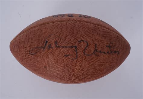 Lot Detail Johnny Unitas Baltimore Colts Autographed NFL Football JSA