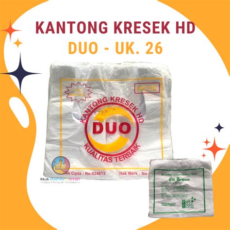 Jual Kantong Kresek Putih Hd 26 Duo Kantong Plastik Raja Printing Shopee Indonesia