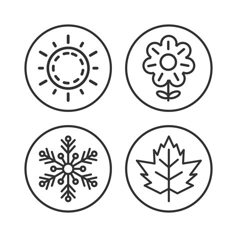 Four Seasons Clipart Black And White