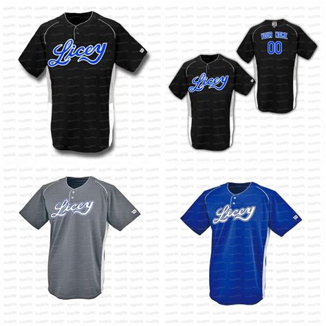 Tigres Del Licey Dominican Baseball Jersey Royal Blue Black Grey