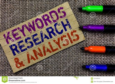 Handwriting Text Writing Keywords Research And Analysis Concept