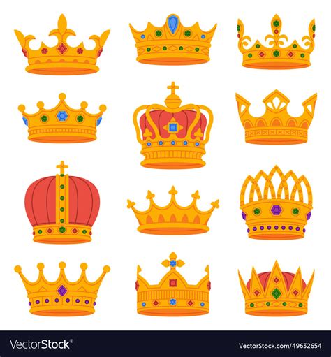 Golden crown as royal and monarch symbol Vector Image