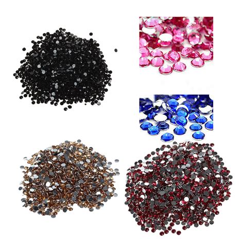 2000pcs Crystal Flatback Acrylic Rhinestones Beads Nail Art Lemon