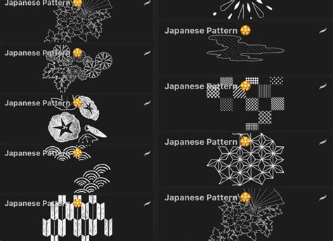 Japanese Pattern Procreate Brushes Graphicsbunker