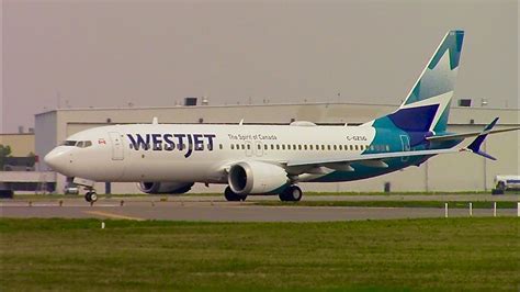 Westjet Boeing 737 Max 8 New Livery C Gzsg Takeoff At Yyc Youtube