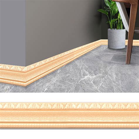 Adhesive Flexible Foam Molding Trim3d Sticky Decorative Wall Trim Lines Skirting Baseboard