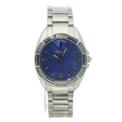 Seiko Quartz Blue Mop Ss Amj Watches