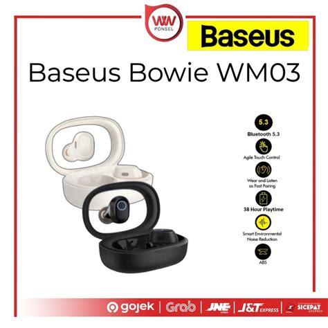 Jual Baseus Bowie Wm True Wireless Earphones Tws Bluetooth Shopee