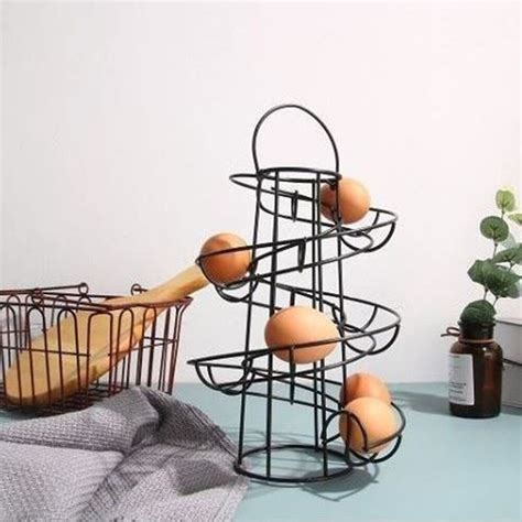 Spiral Egg Holder Anti Rust Sturdy Firm Kitchen Egg Storage Helter Safe