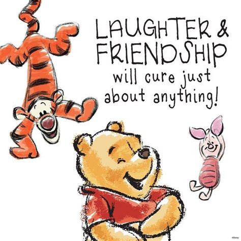 A Winnie The Pooh And Tigger Poster With Words That Say Laughter