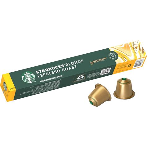 Starbucks By Nespresso Blonde Espresso Roast Coffee Pods Capsules Pack Woolworths