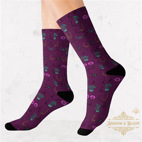 Funny Adult Boob Socks New Breastfeeding Mom Socks Breast Cancer Awareness Gift For Midwife