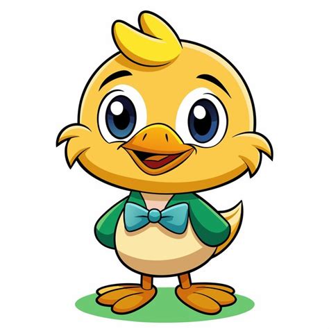 Premium Vector A Cartoon Duck With A Bow Tie And A Shirt That Says Ducky