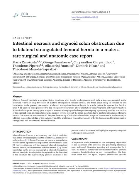 Pdf Intestinal Necrosis And Sigmoid Colon Obstruction Due To