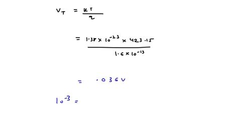 Solveda Siticon Diode Deseribed By The Shockley Equation Has N2 And