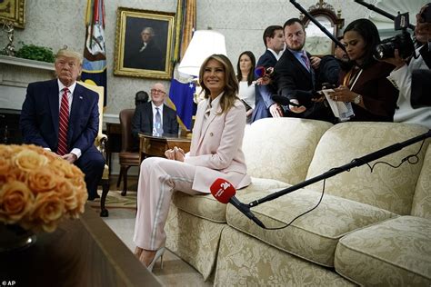 Melania Trump Makes Rare Statement To Reporters In Oval Office Daily