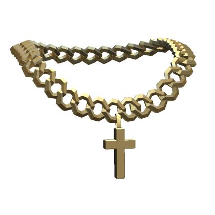 Gold Cross Chain Necklace Roblox