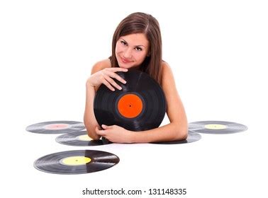 Nude Girl Lying On Floor Vinyl Stock Photo Shutterstock