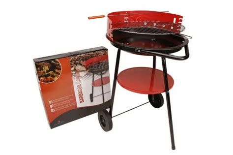 Barbecue A Charbon De Bois Bbq Grill En M Tal Avec Paravent X Cm Dfh