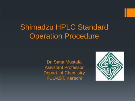 shimadzu hplc standardoperationprocedurebydrsanamustafa