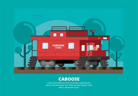 Caboose Illustration 152800 Vector Art at Vecteezy