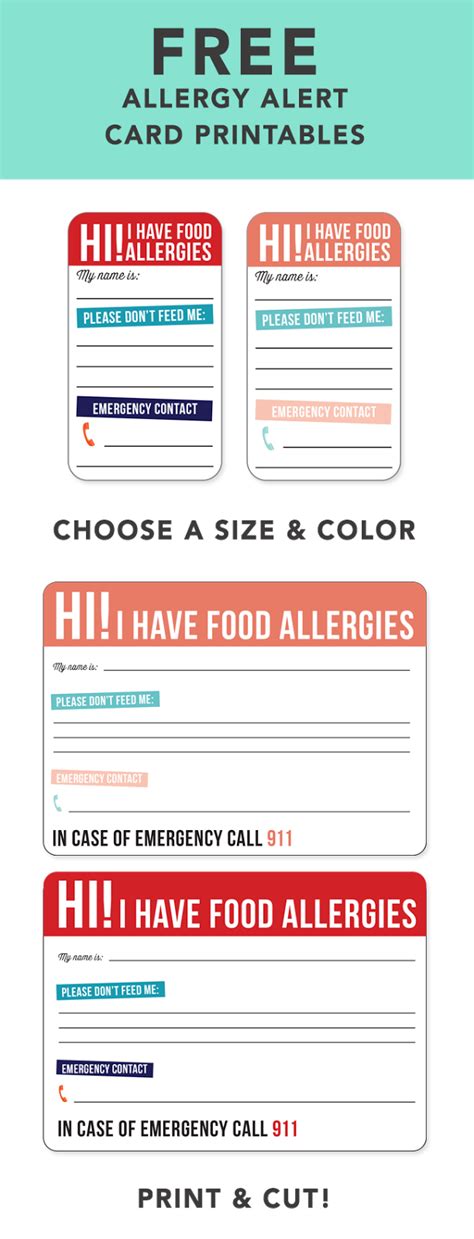 Free Printable Allergy Forms